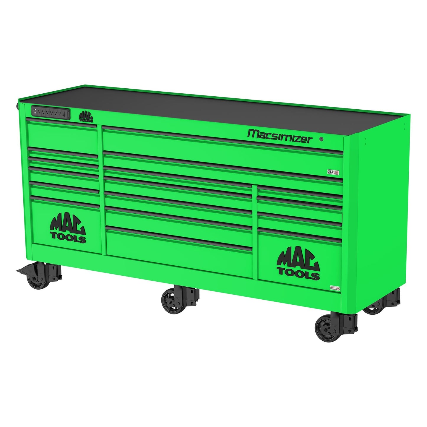 Macsimizer® 17-Drawer Workstation - Lime Green