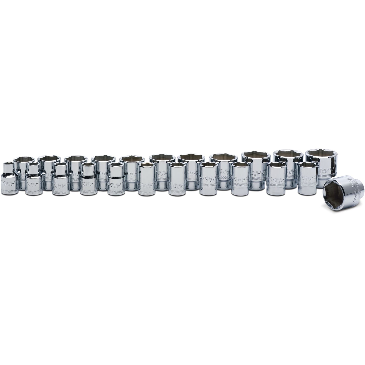 23-PC. 1/2" Drive Metric Socket Set - 6-PT.