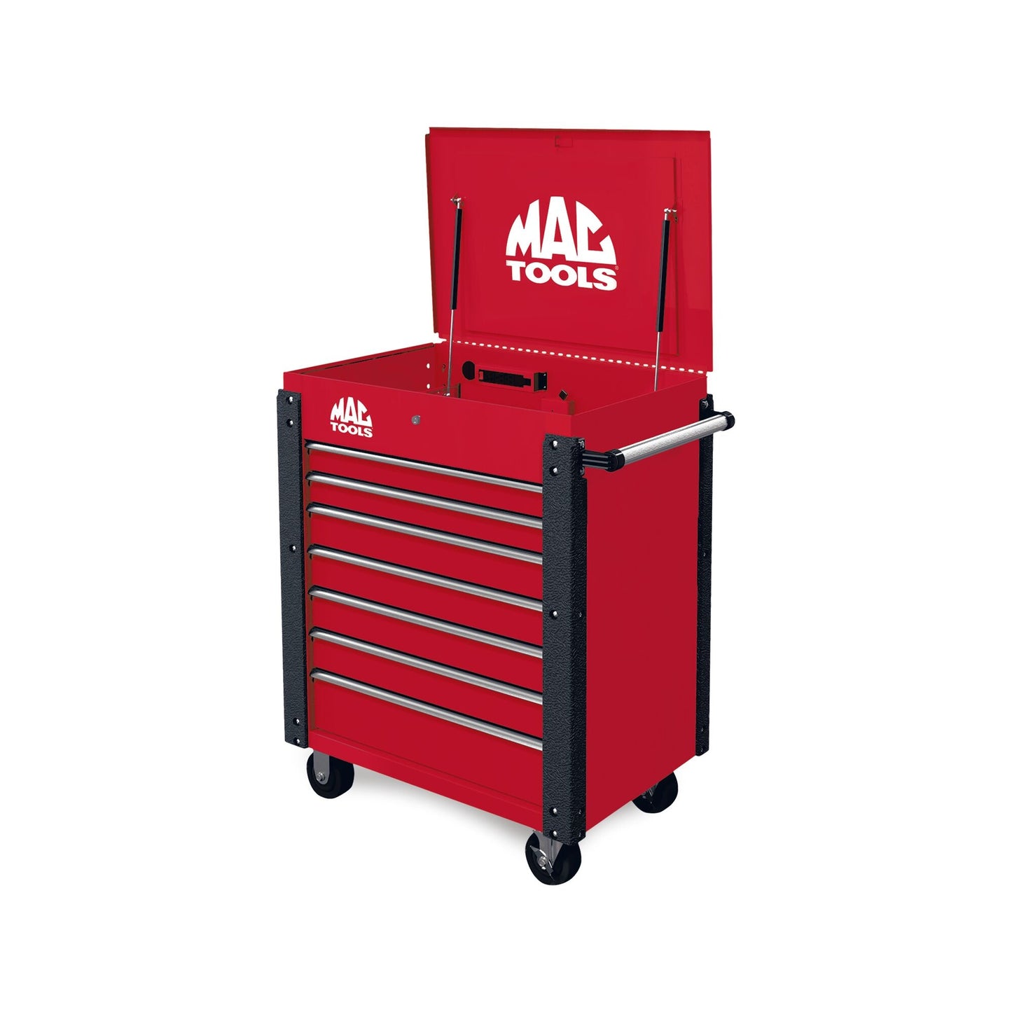 7-Drawer Utility Cart - Firebrick Red