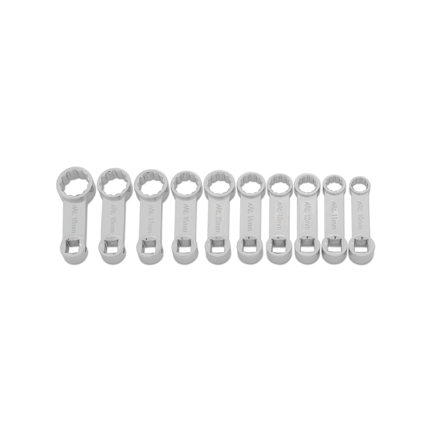 10-PC. Jeu d'adaptateurs de couple d'extrémité de boîte métrique à entraînement 3/8" - 12-PT.