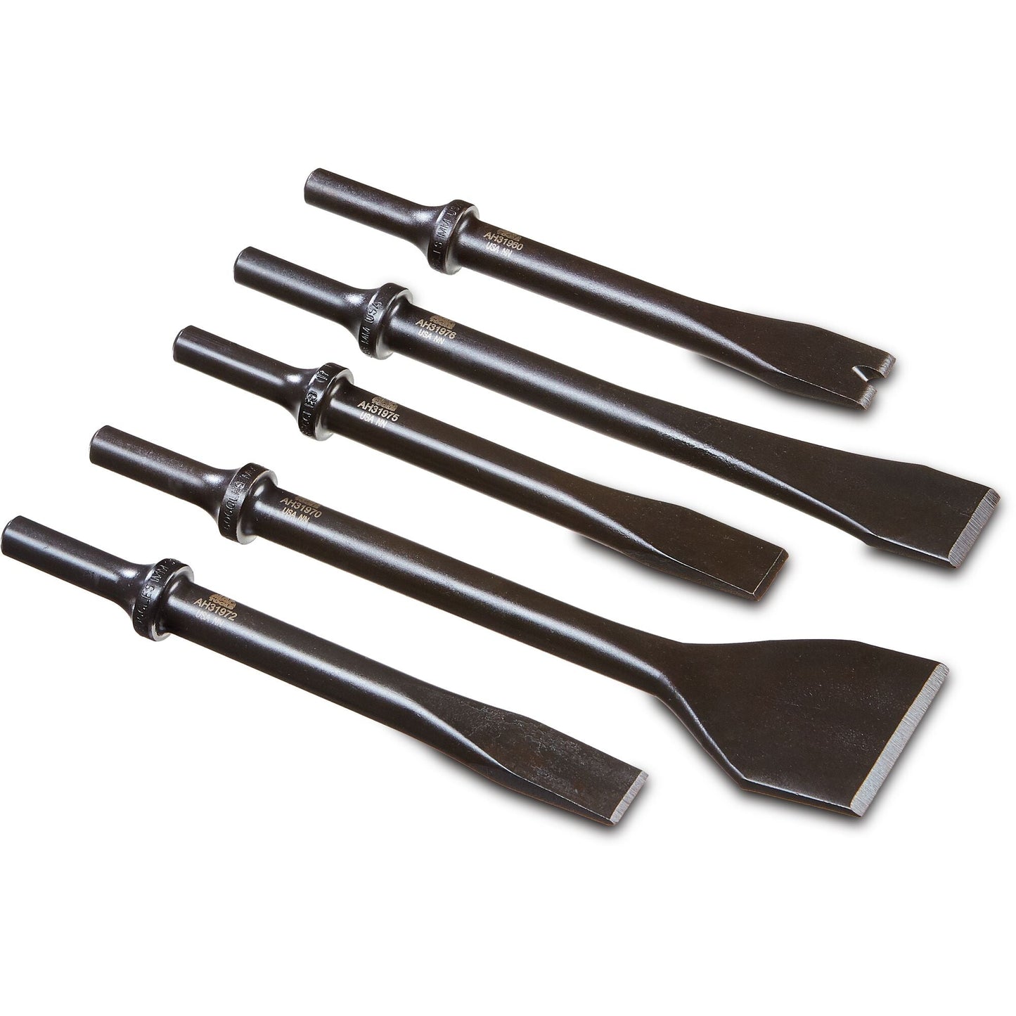 5-PC. Jeu d'embouts pour marteau pneumatique à tige .401