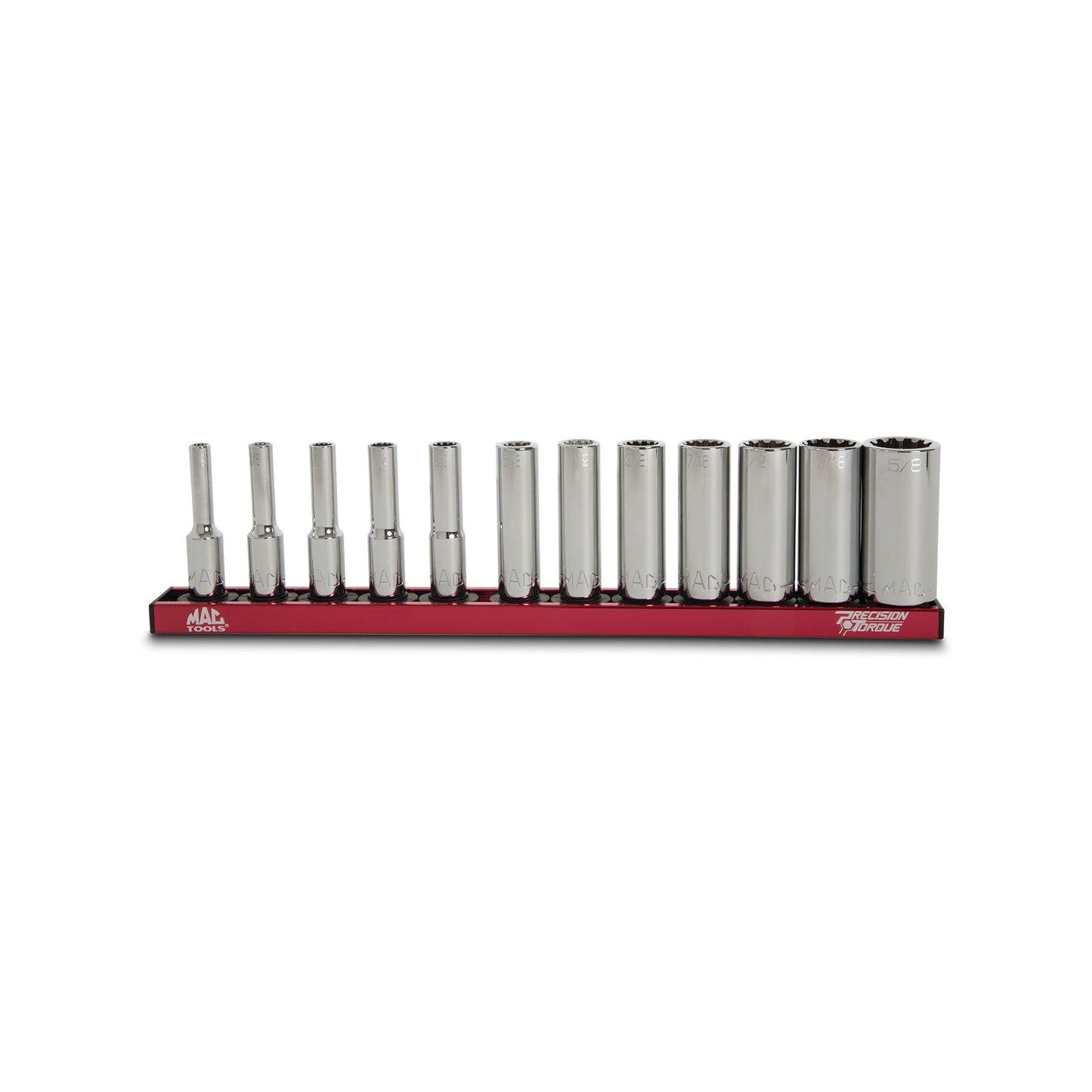 12-PC. Jeu de douilles cannelées profondes SAE à prise 1/4"