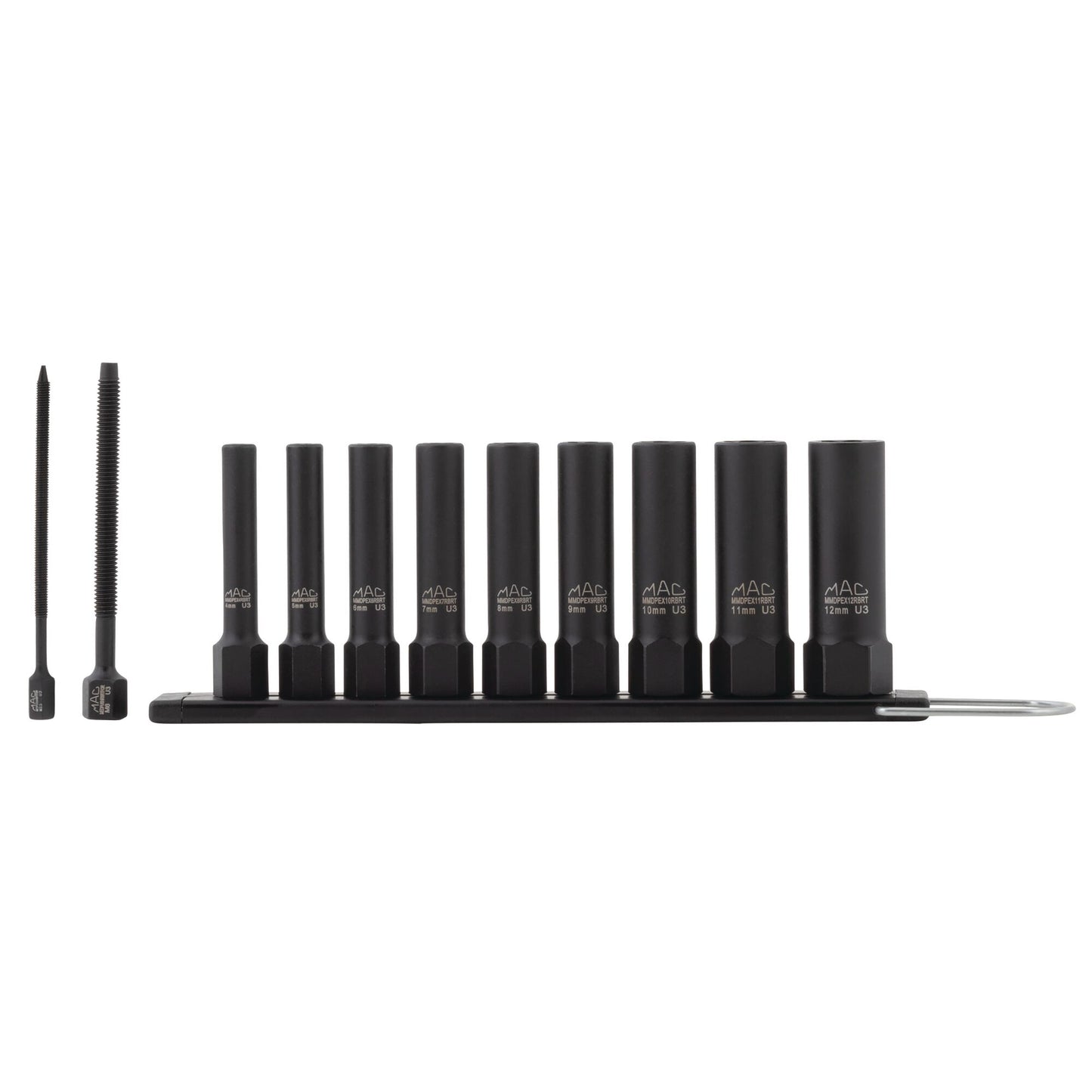 9-PC. 1/4" Drive R.B.R.T™ Metric Impact Foreign Object Removal (FOR) Deep Extractor Socket Set