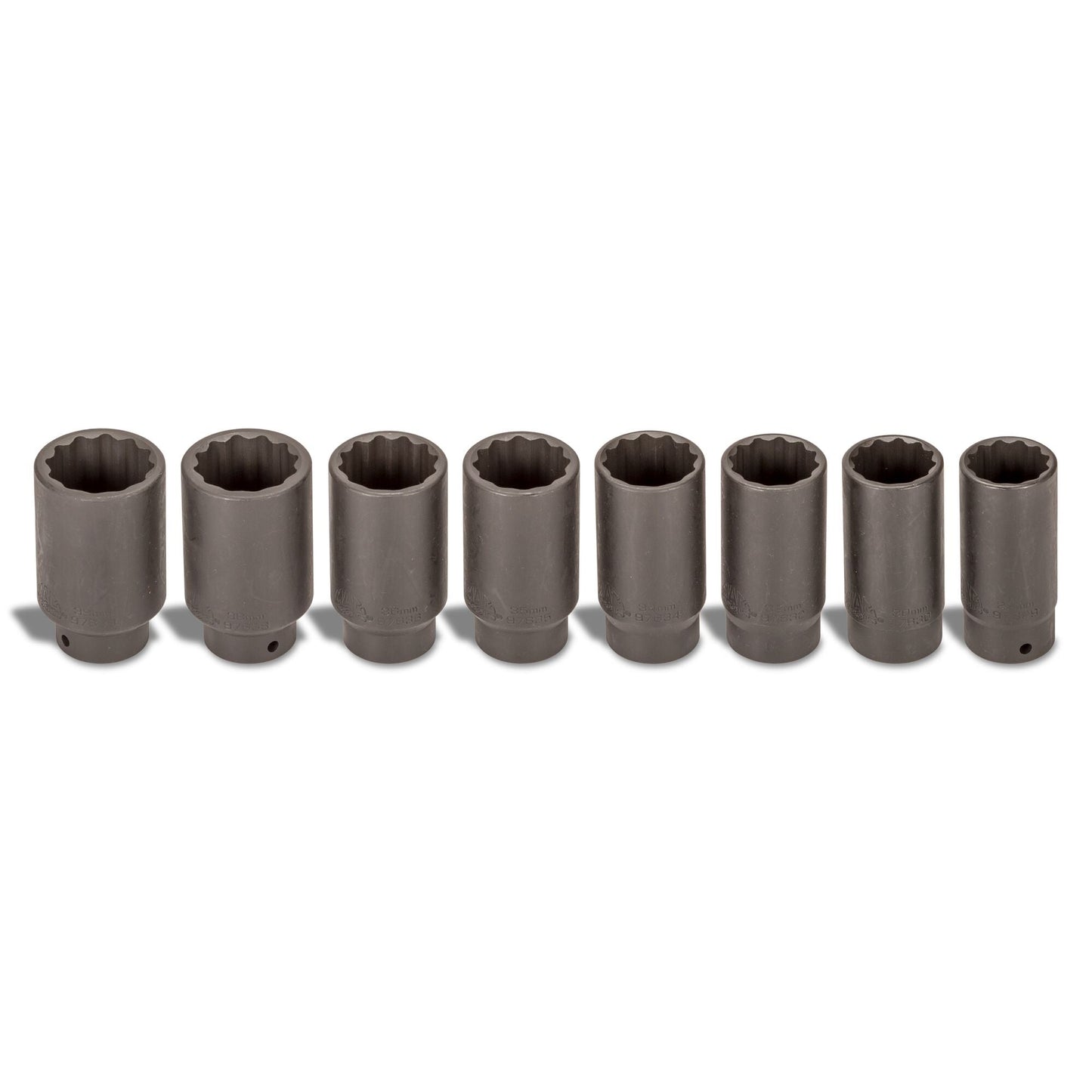 8-PC. Jeu de douilles pour écrou d'essieu 1/2" - 12-PT.