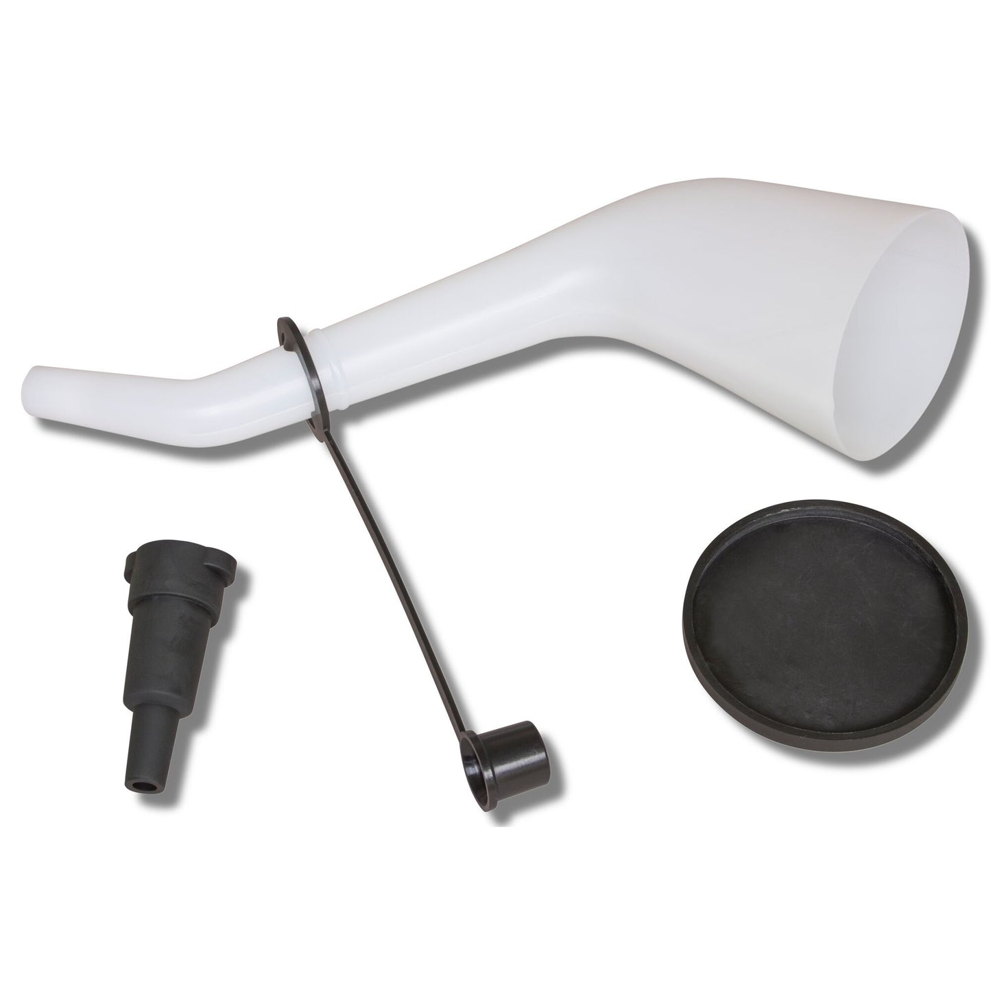 Entonnoir décalé avec bec verseur et couvercle