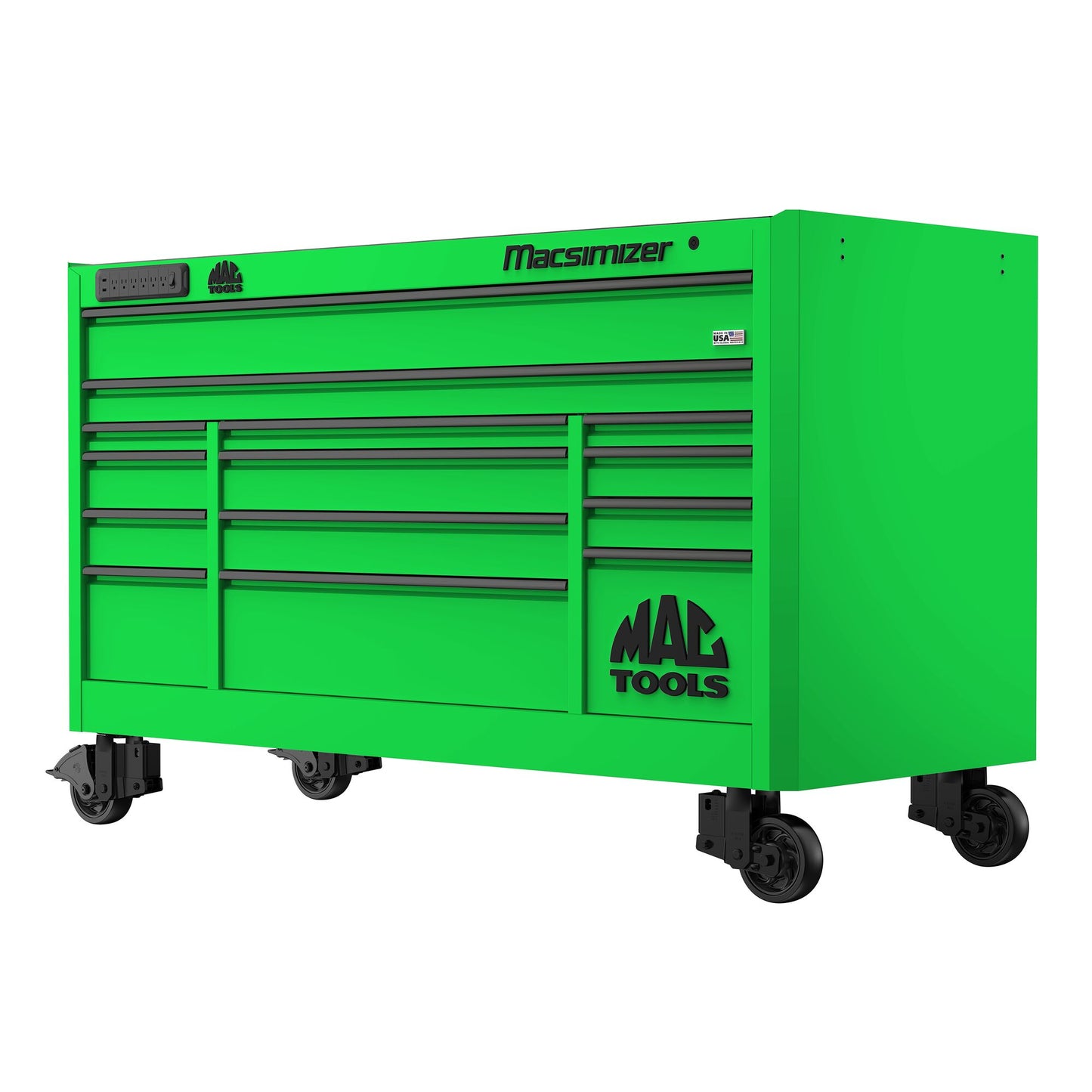 Macsimizer® 14-Drawer Workstation - Lime Green