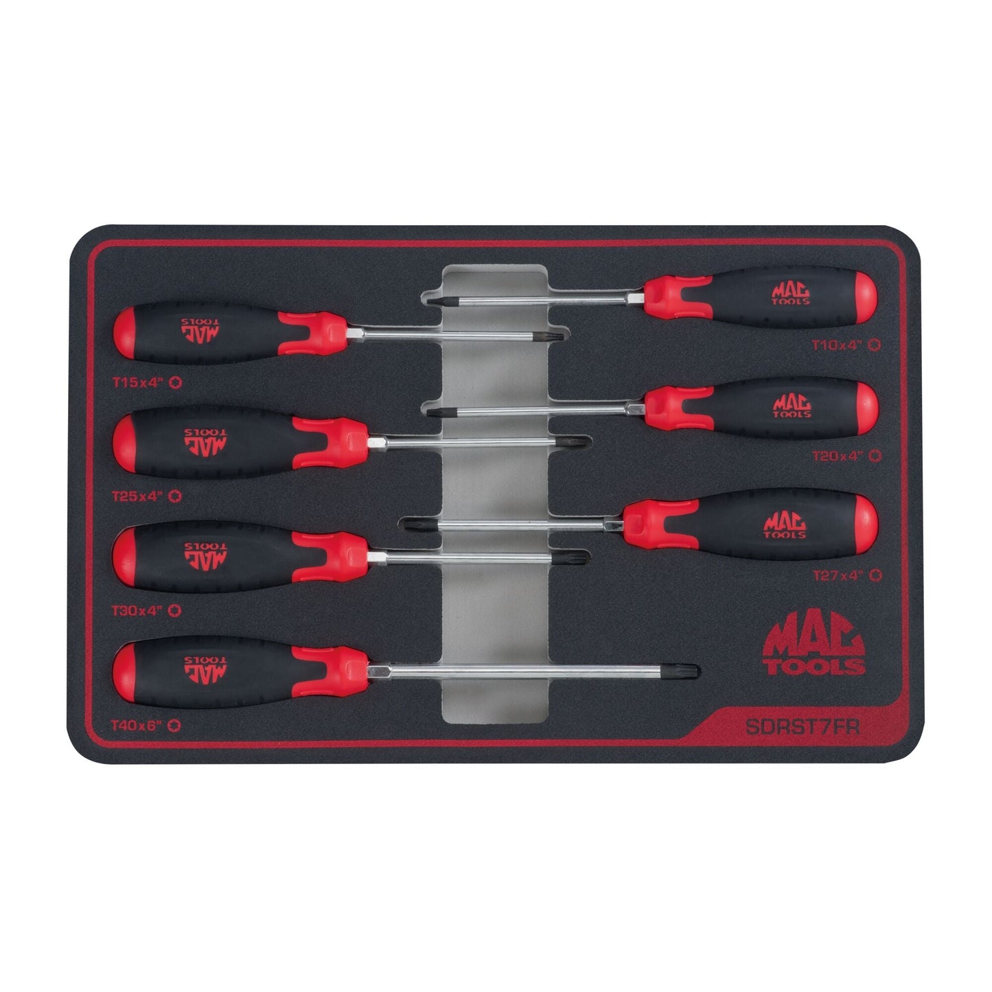 JEU DE 7 MOUSSES TORX® MAC ROUGE S/D