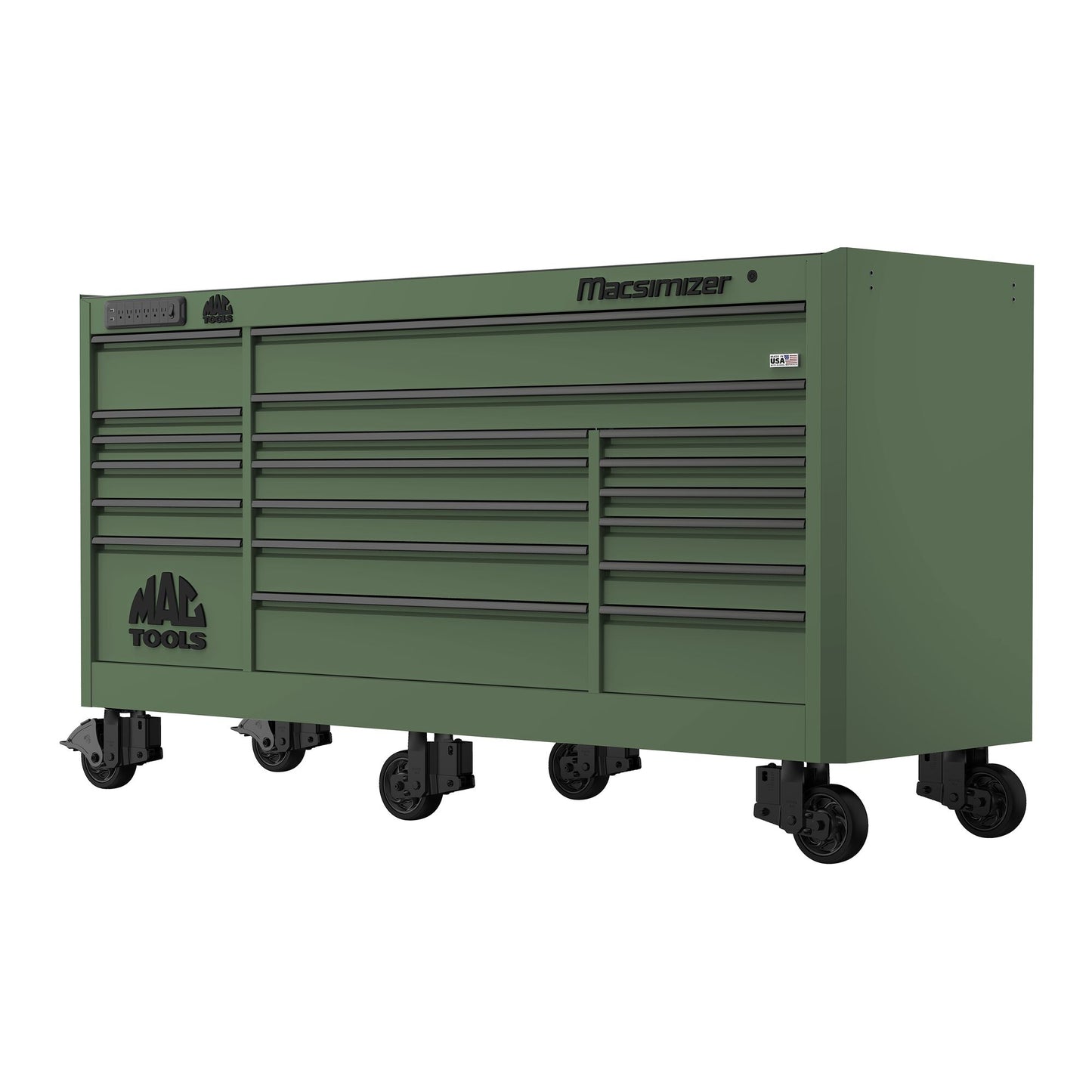 Macsimizer® 19-Drawer Workstation - Olive Green