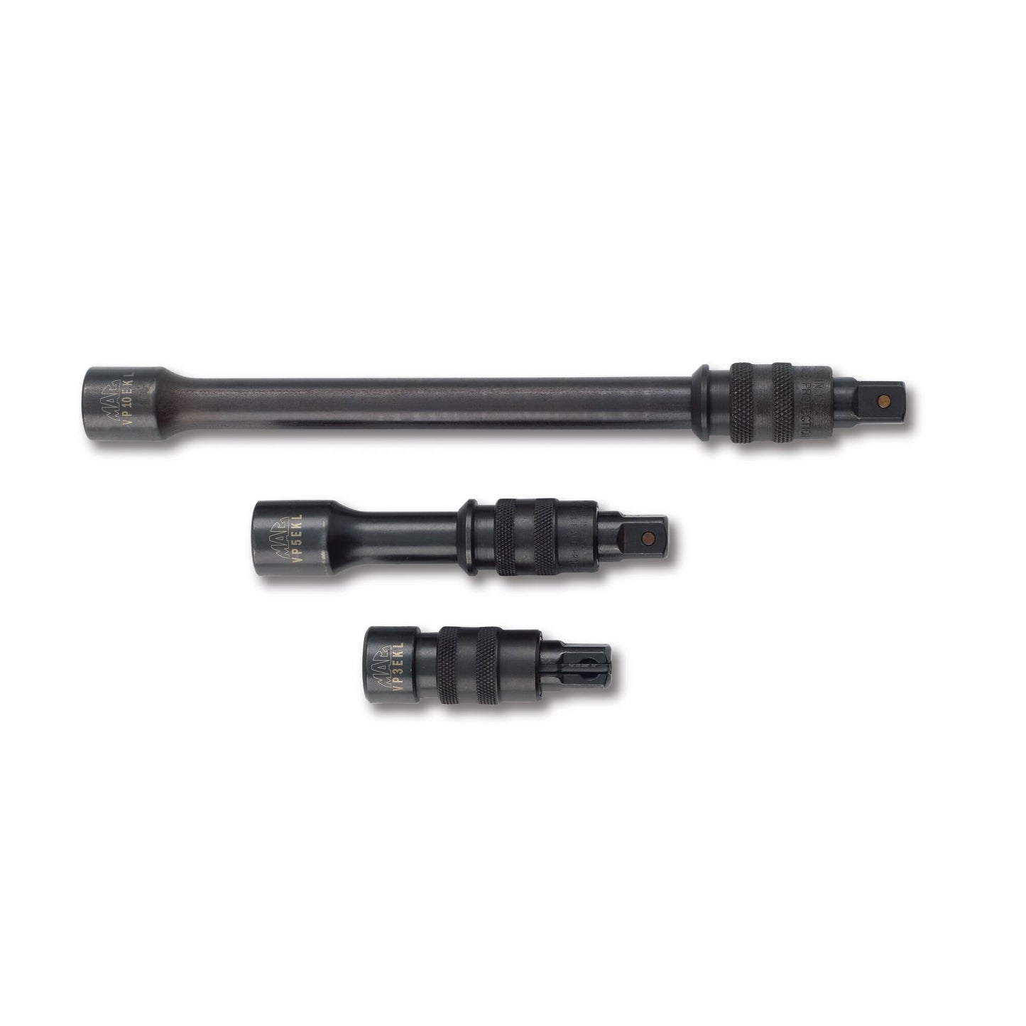 3-PC. Jeu d'extensions d'impact à verrouillage court à entraînement 1/2"