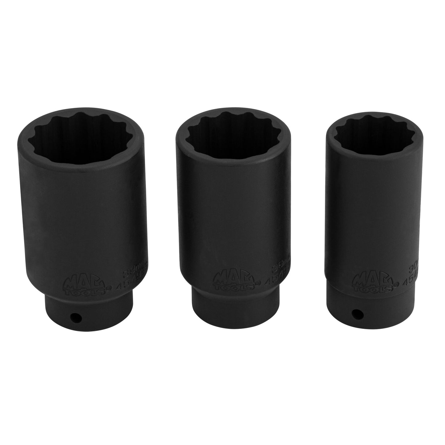 3-PC. Jeu de douilles pour écrou d'essieu 1/2" - 12-PT.