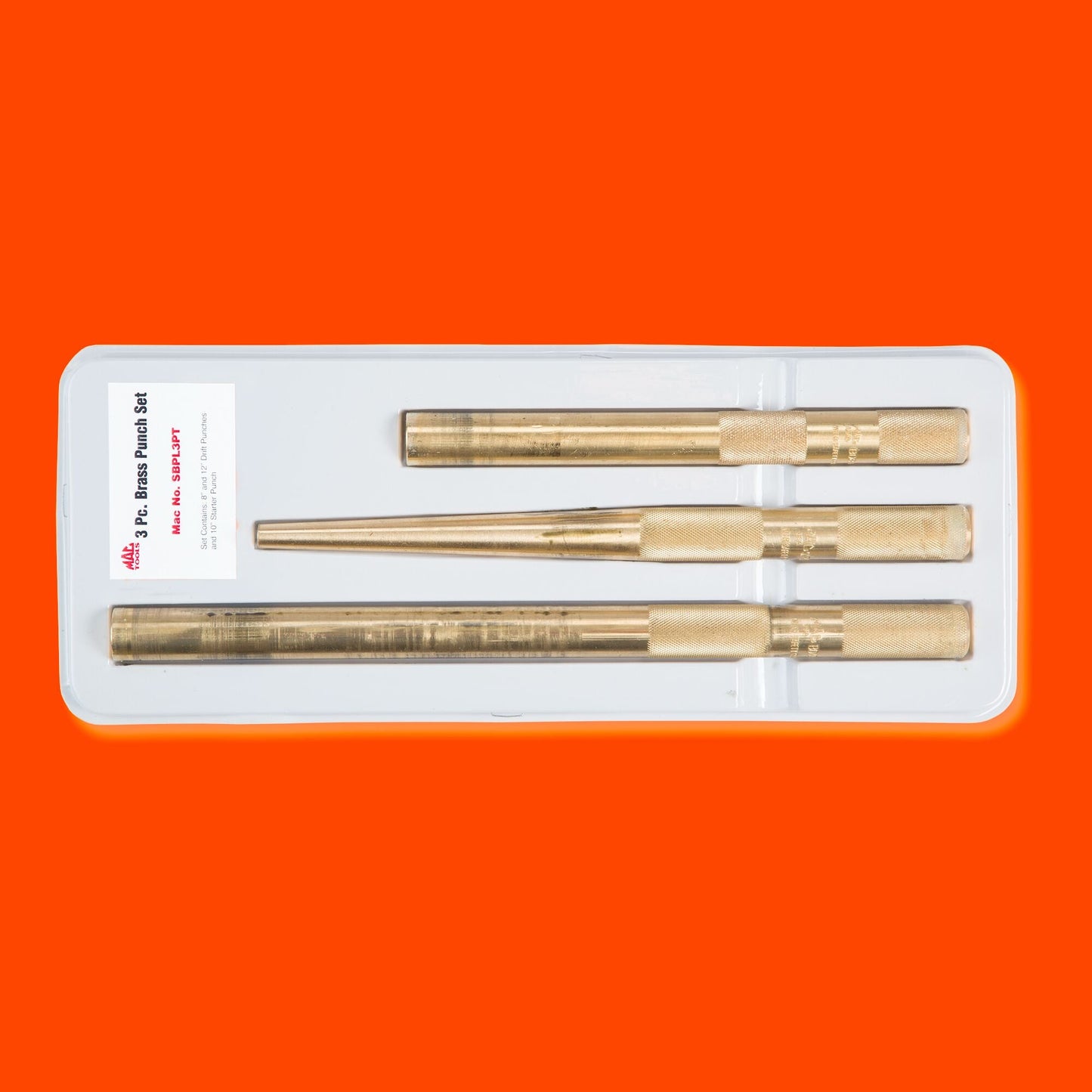 3-PC. Jeu de poinçons longs en laiton