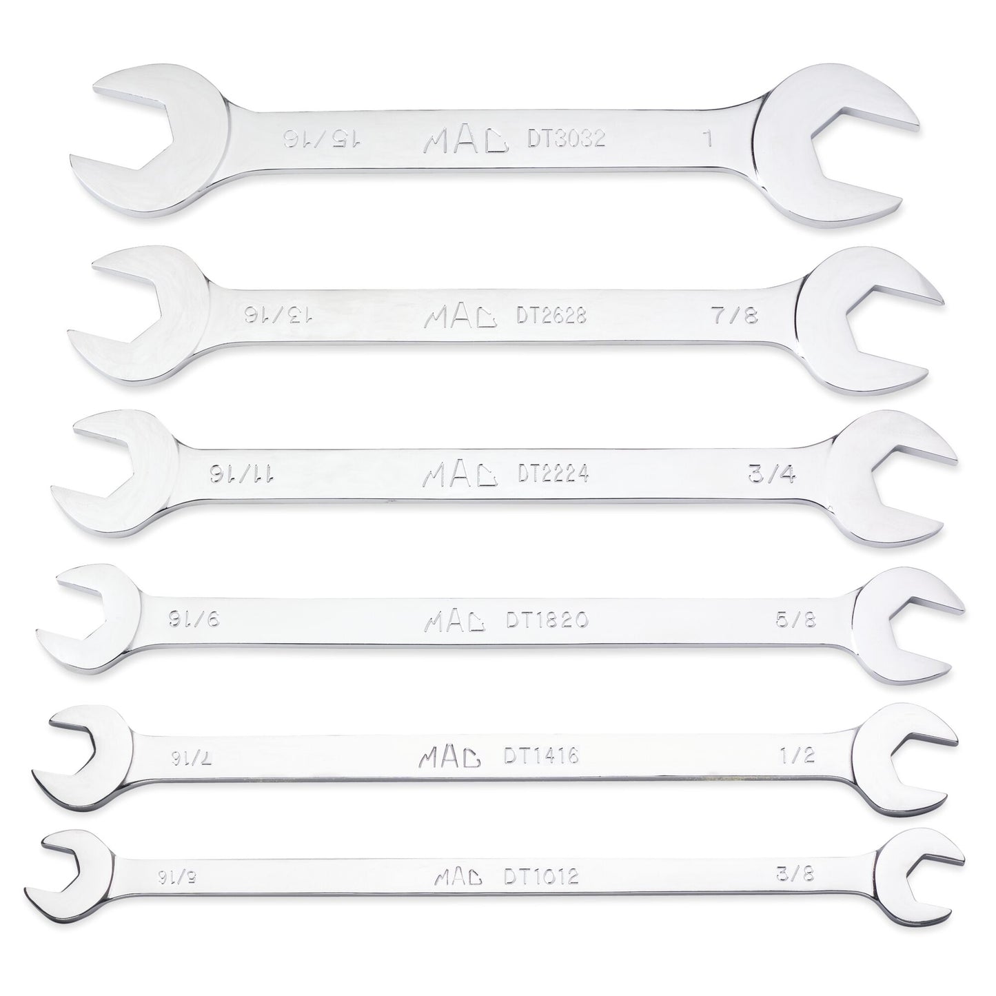 6-PC. Jeu de clés à fourche fines SAE