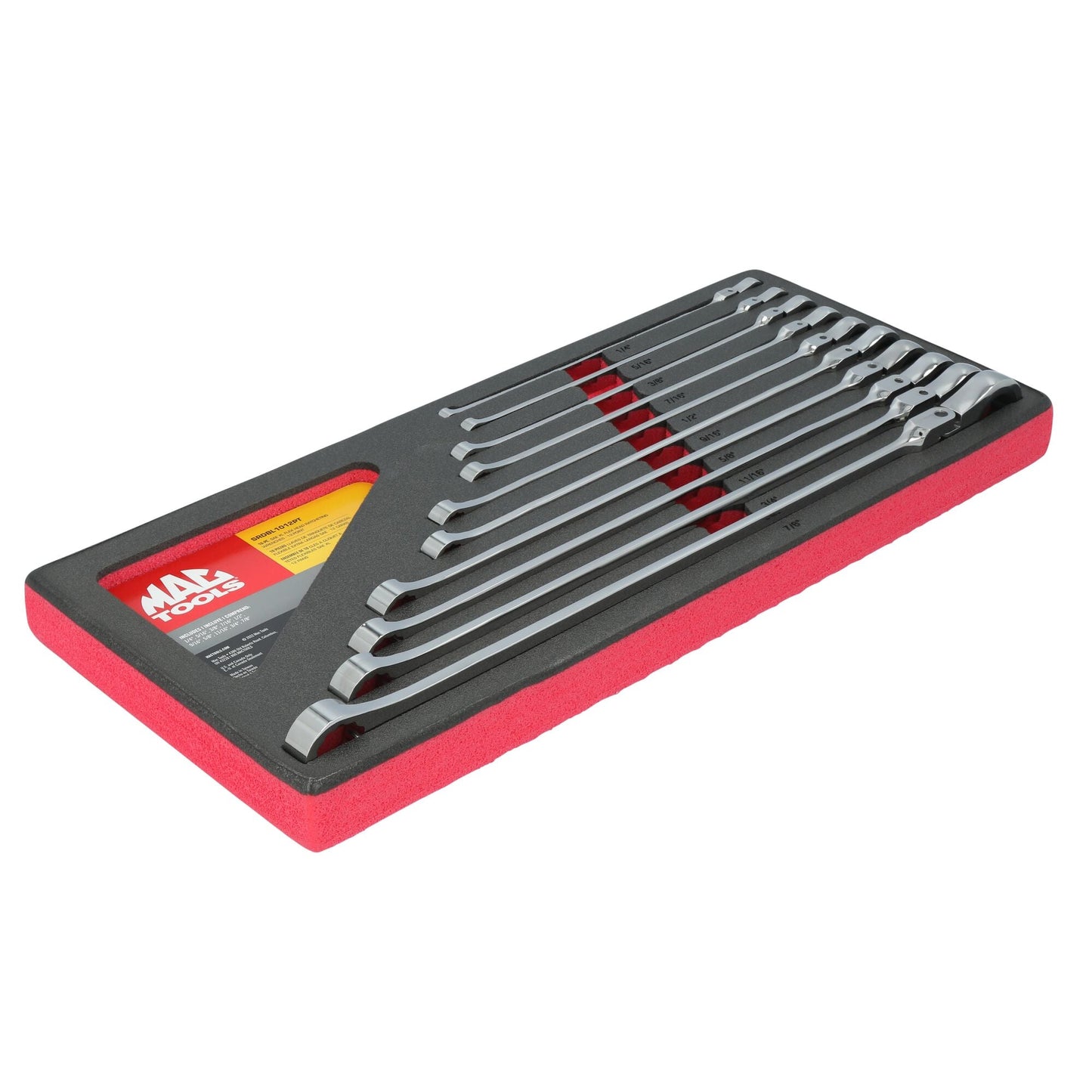 10-PC. SAE XL Double Box Flex Head Ratcheting Wrench Set - 12 pt.