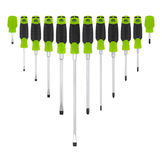 12-PC. Jeu de tournevis combinés Mac-Grip™ - Vert