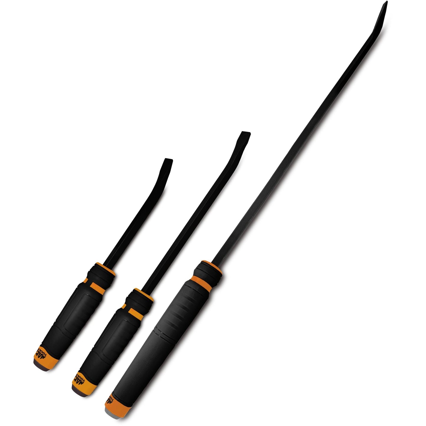 3-PC. Ensemble de leviers à tête incurvée à poignée confortable - Orange