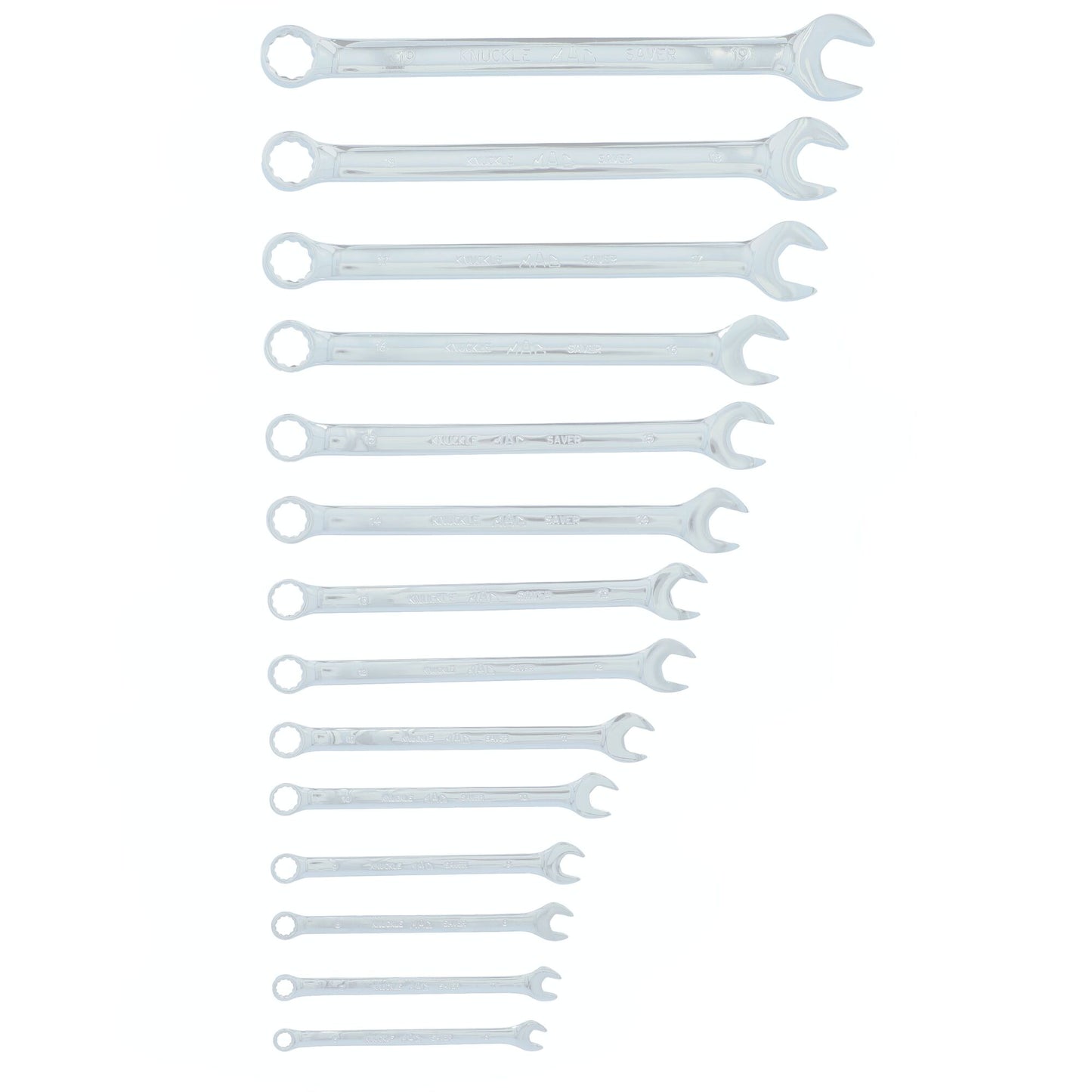 14-PC. Knuckle Saver Metric Combination Wrench Set