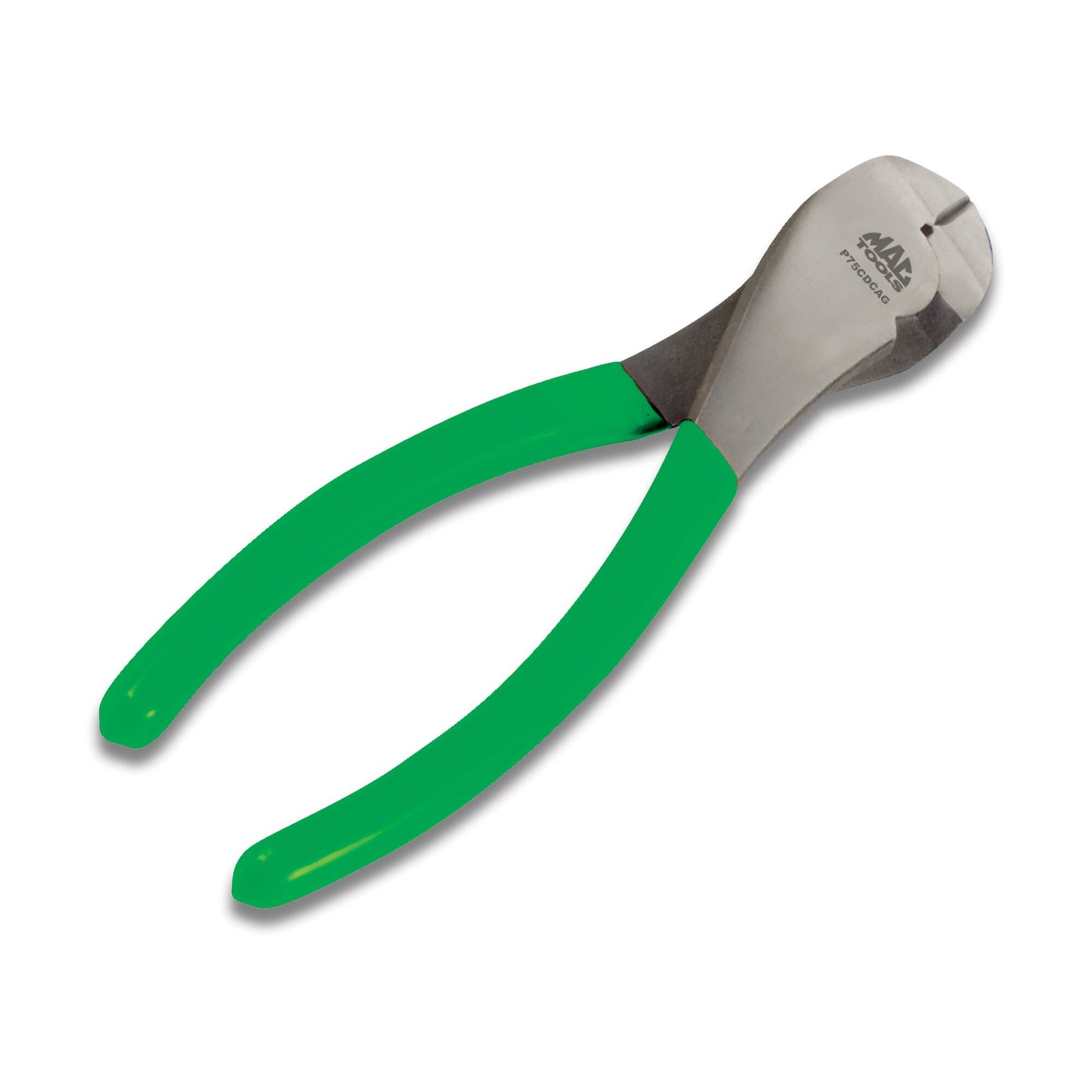 Pince coupante diagonale à bec coudé 8", vert