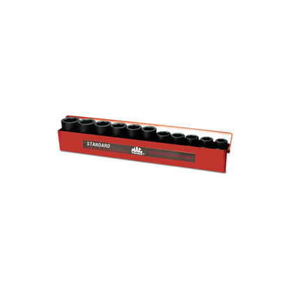 Sockets, Deep Impact SAE in Metal Tray 3/4" Drive 11-PC.
