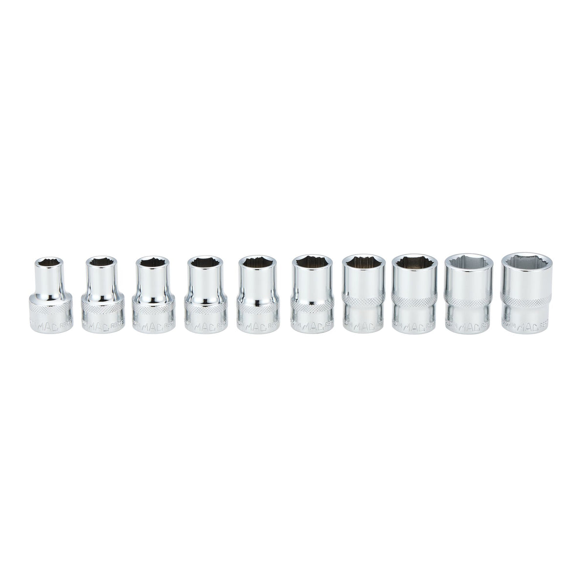 10-PC. 1/2" Drive Standard Metric R.B.R.T.™ Socket Set