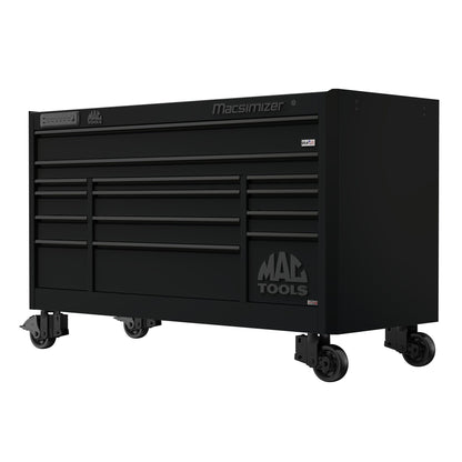 Macsimizer® Series 14-Drawer Workstation with PowerTech™ Drawer - Flat Black