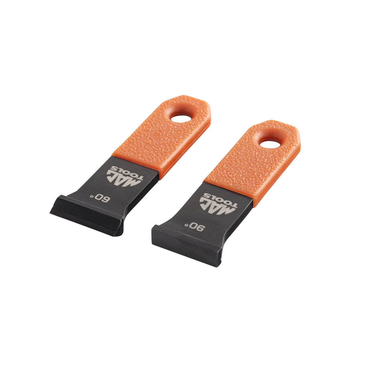 2pc Mini Carbide Scraper Set - Orange