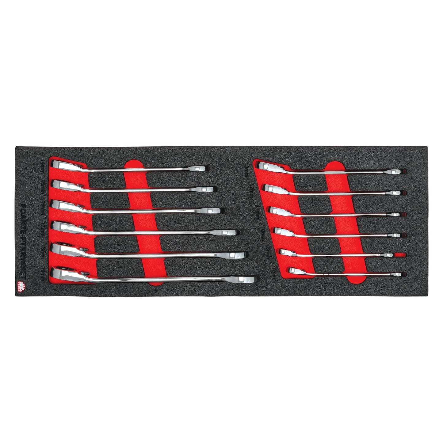 12-PC. Ensemble de mousse pour clé à cliquet réversible métrique