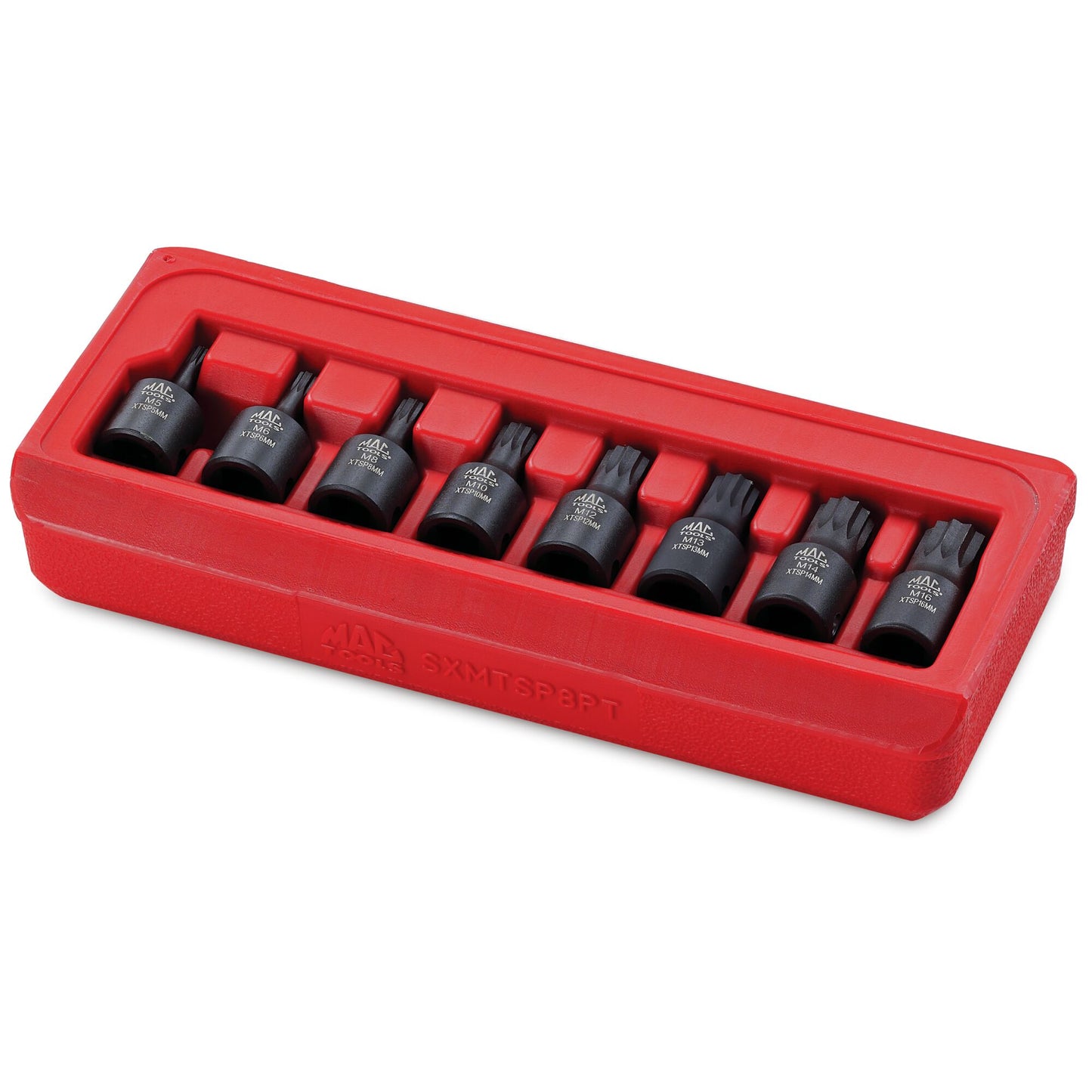 8-PC. Jeu de tournevis triple carré à impact 3/8"