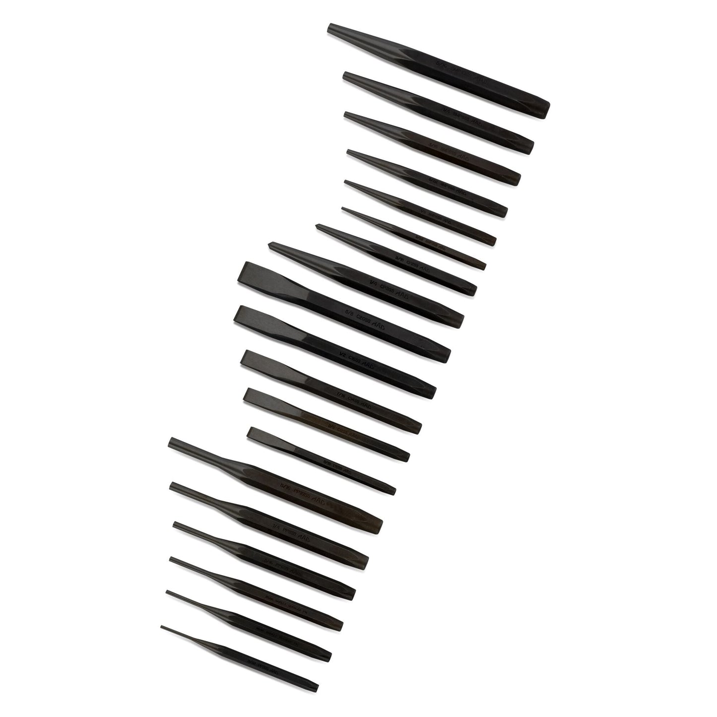 19-PC. Jeu de poinçons et burins