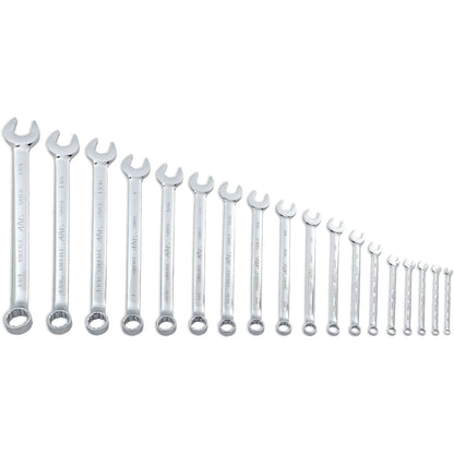 18-PC. SAE Knuckle Saver Combination Wrench Set - 12-PT.