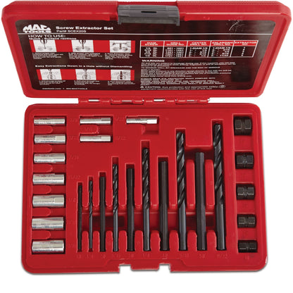 20-PC. Jeu d'extracteurs de vis