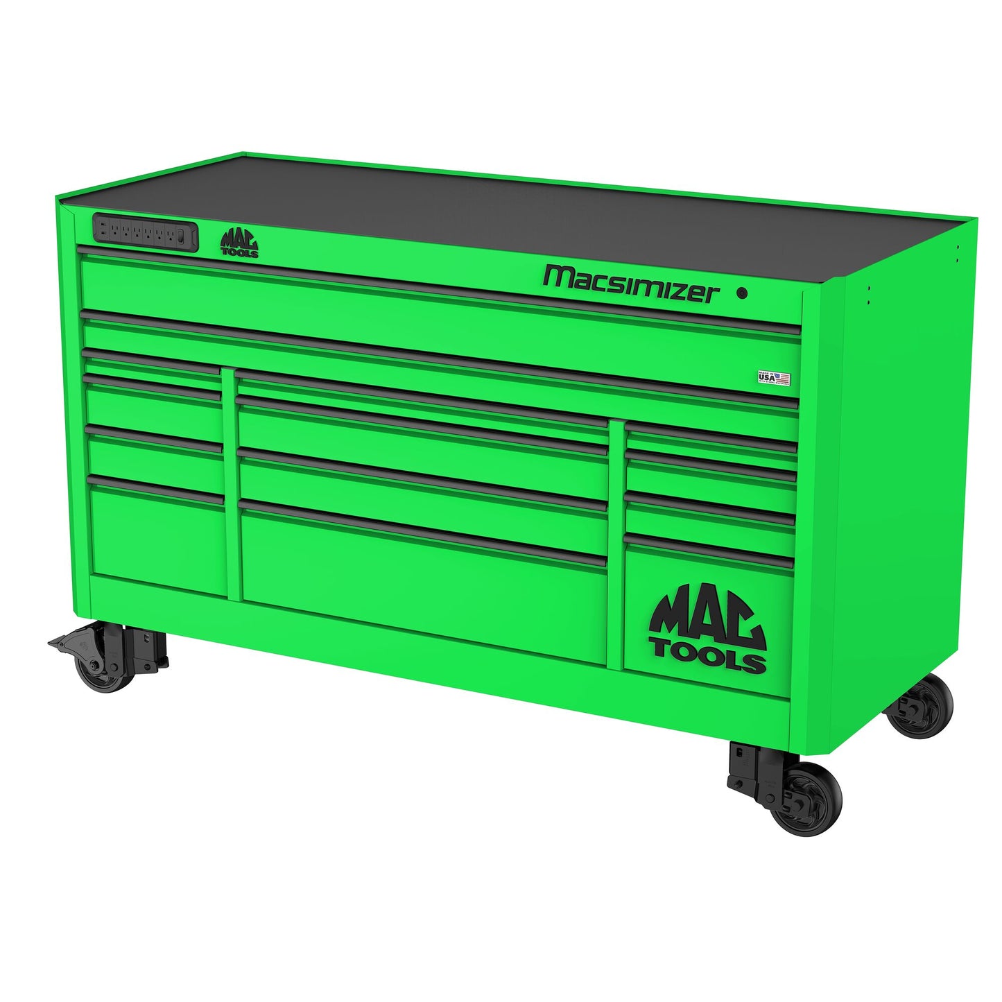 Macsimizer® 14-Drawer Workstation - Lime Green