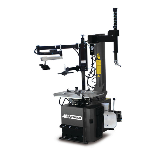 Démonte-pneu avec bras de pression et bras oscillant