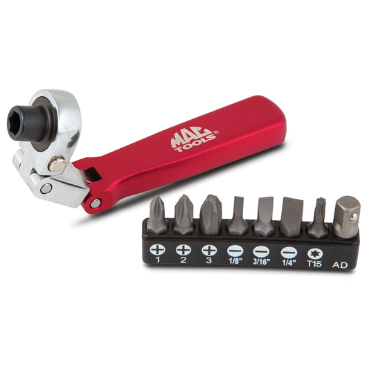 9-PC. Kit de pilote d'embout à double tête flexible à entraînement hexagonal 1/4"