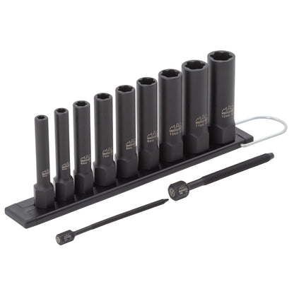 9-PC. 1/4" Drive R.B.R.T™ Metric Impact Foreign Object Removal (FOR) Deep Extractor Socket Set