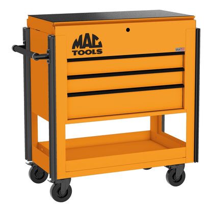 5-Drawer Utility Cart w/ Full Lid - Fireball Orange