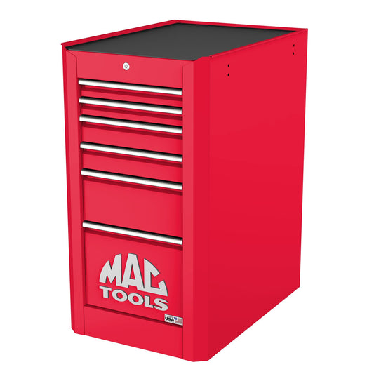 Macsimizer® 6-Drawer Side Box with PowerTech™ Drawer - Firebrick Red