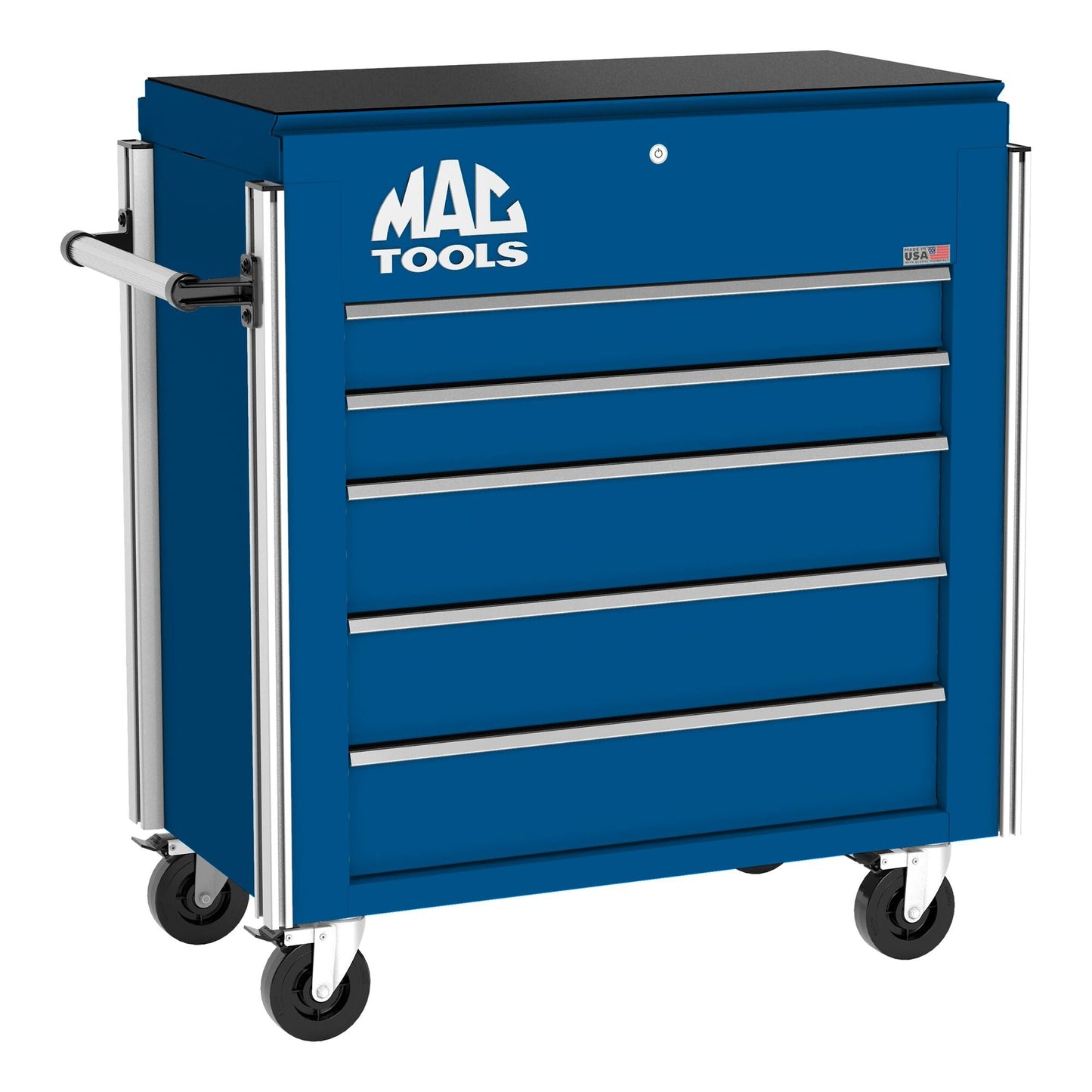 5-Drawer Utility Cart w/ Full Lid - Sapphire Blue