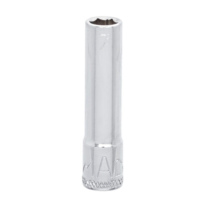 1/4" Drive Deep Non-Slip Socket 7mm - 6-PT.