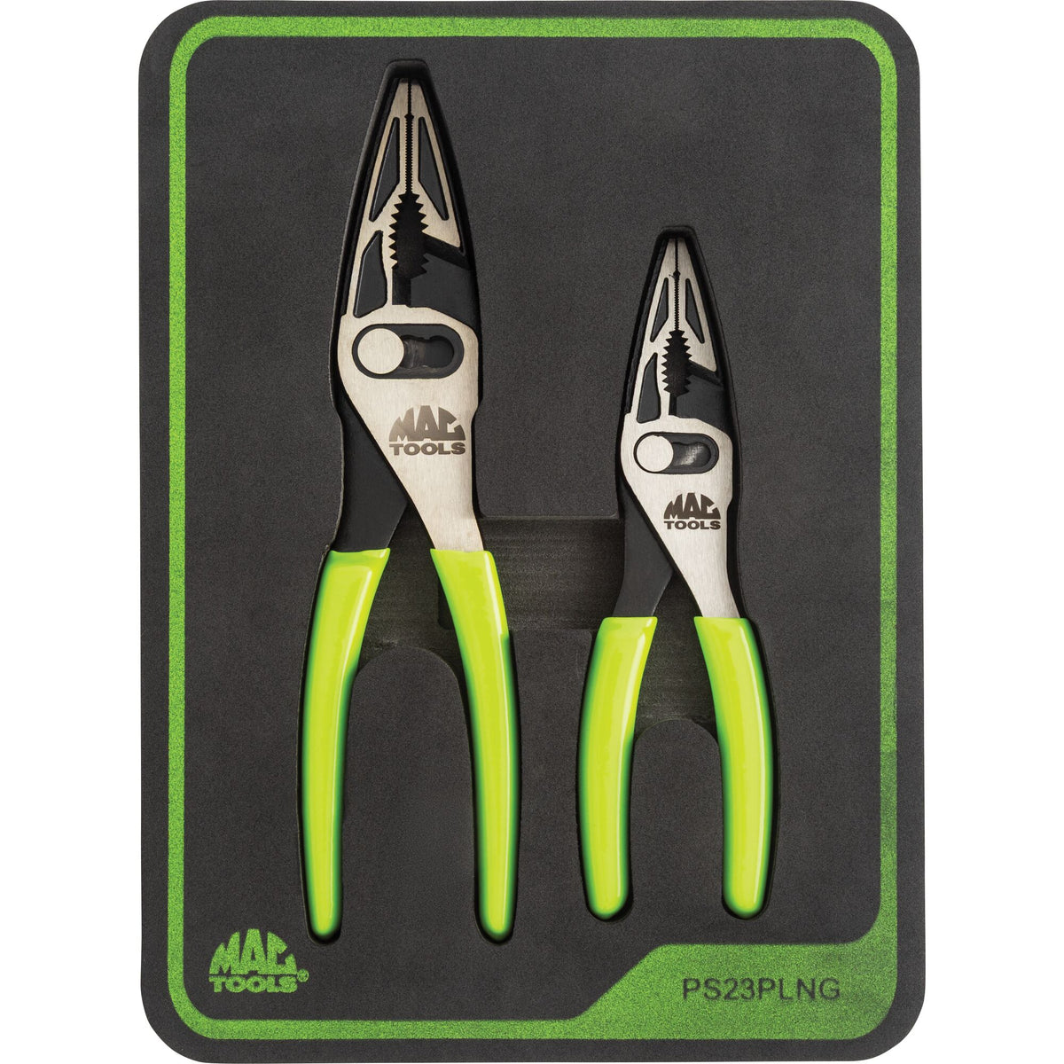 2pc 3-pos long nose pliers (Green)
