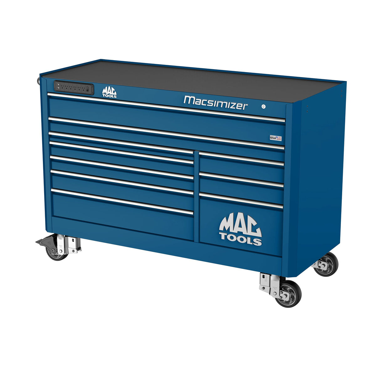 Macsimizer Emblems Macsimizer® 10-Drawer Workstation - Sapphire Blue