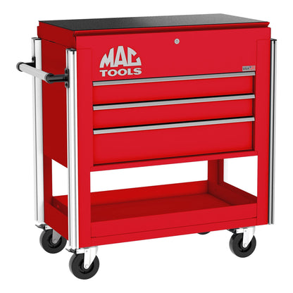 5-Drawer Utility Cart w/ Full Lid - Firebrick Red