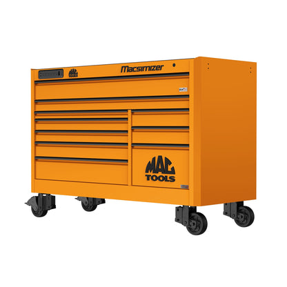 Macsimizer® Series 10-Drawer Workstation with PowerTech™ Drawer - Fireball Orange