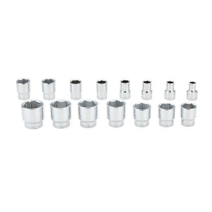 15-PC. 1/2" Drive Standard SAE R.B.R.T.™ Socket Set