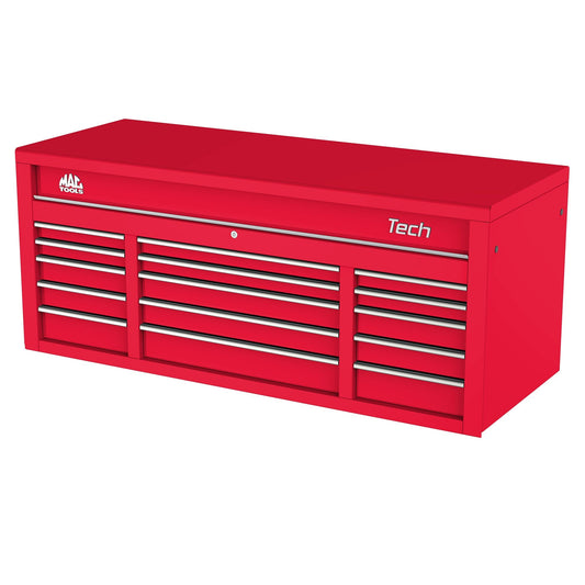 Tech™ Series 15-Drawer Top Chest - Firebrick Red