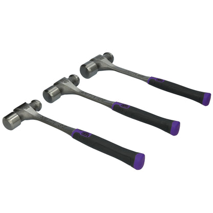 3pc Ball Peen Hammer Set - Purple