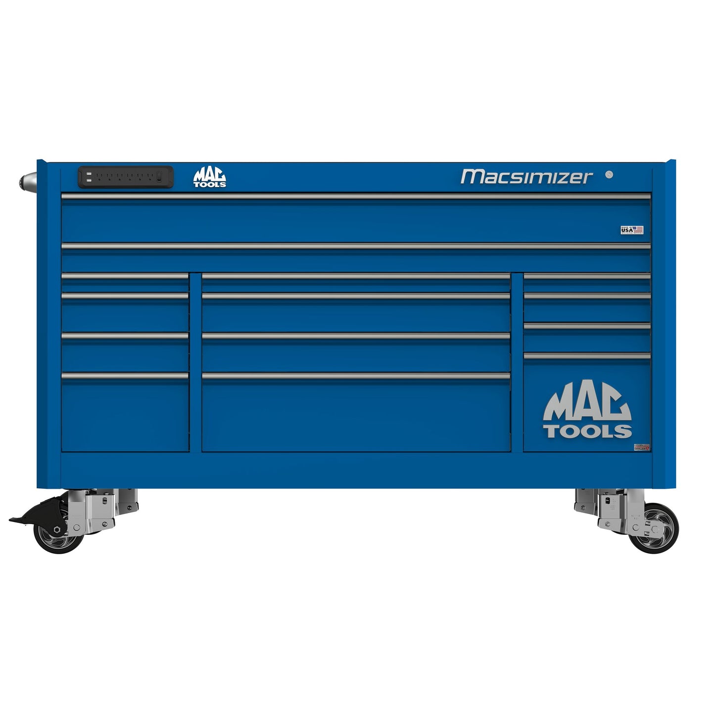 Macsimizer® Series 14-Drawer Workstation with PowerTech™ Drawer - Sapphire Blue