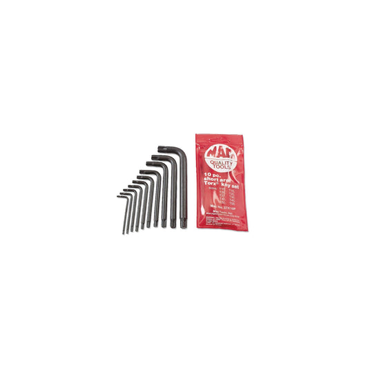 10-PC. Jeu de clés en L Torx® à bras court