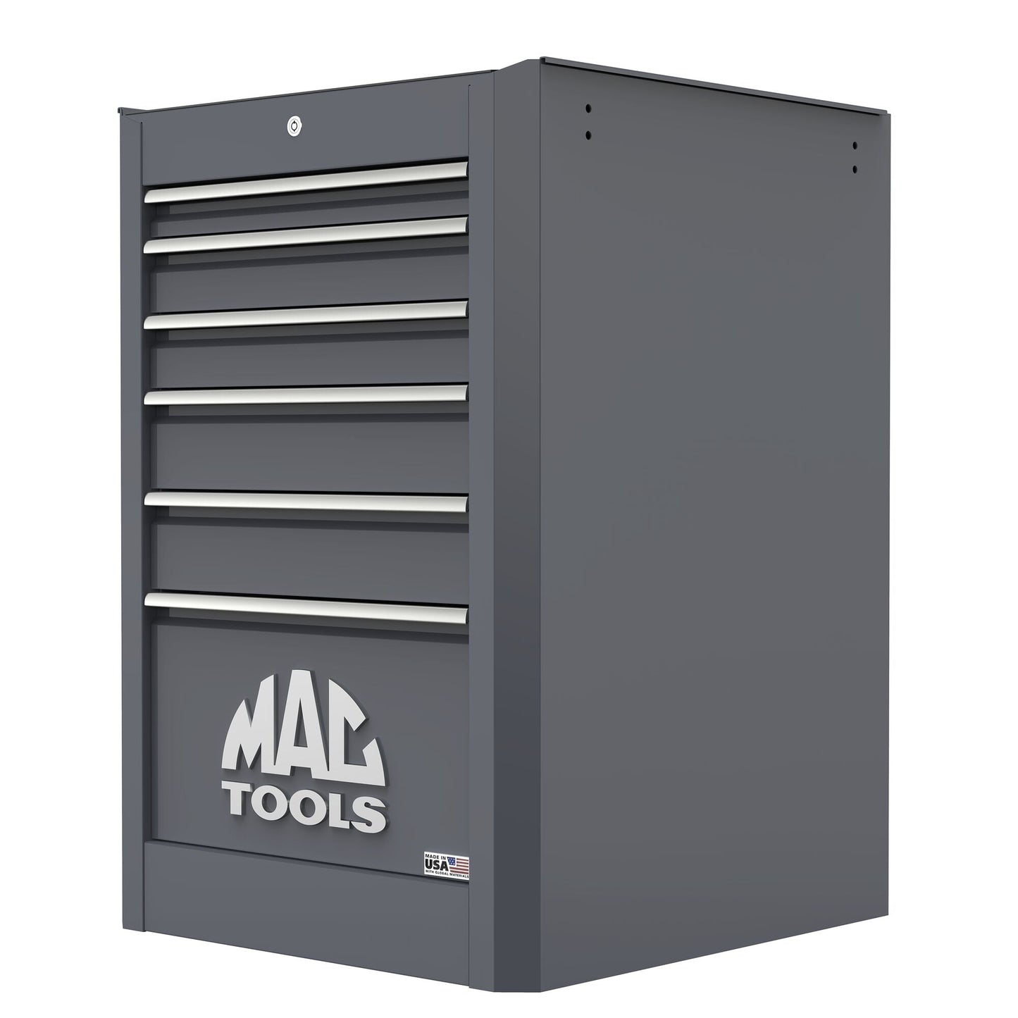 Macsimizer® 6-Drawer Side Box with PowerTech™ Drawer - Carbon Gray