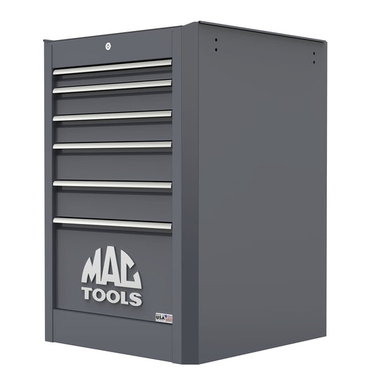 Macsimizer® 6-Drawer Side Box with PowerTech™ Drawer - Carbon Gray
