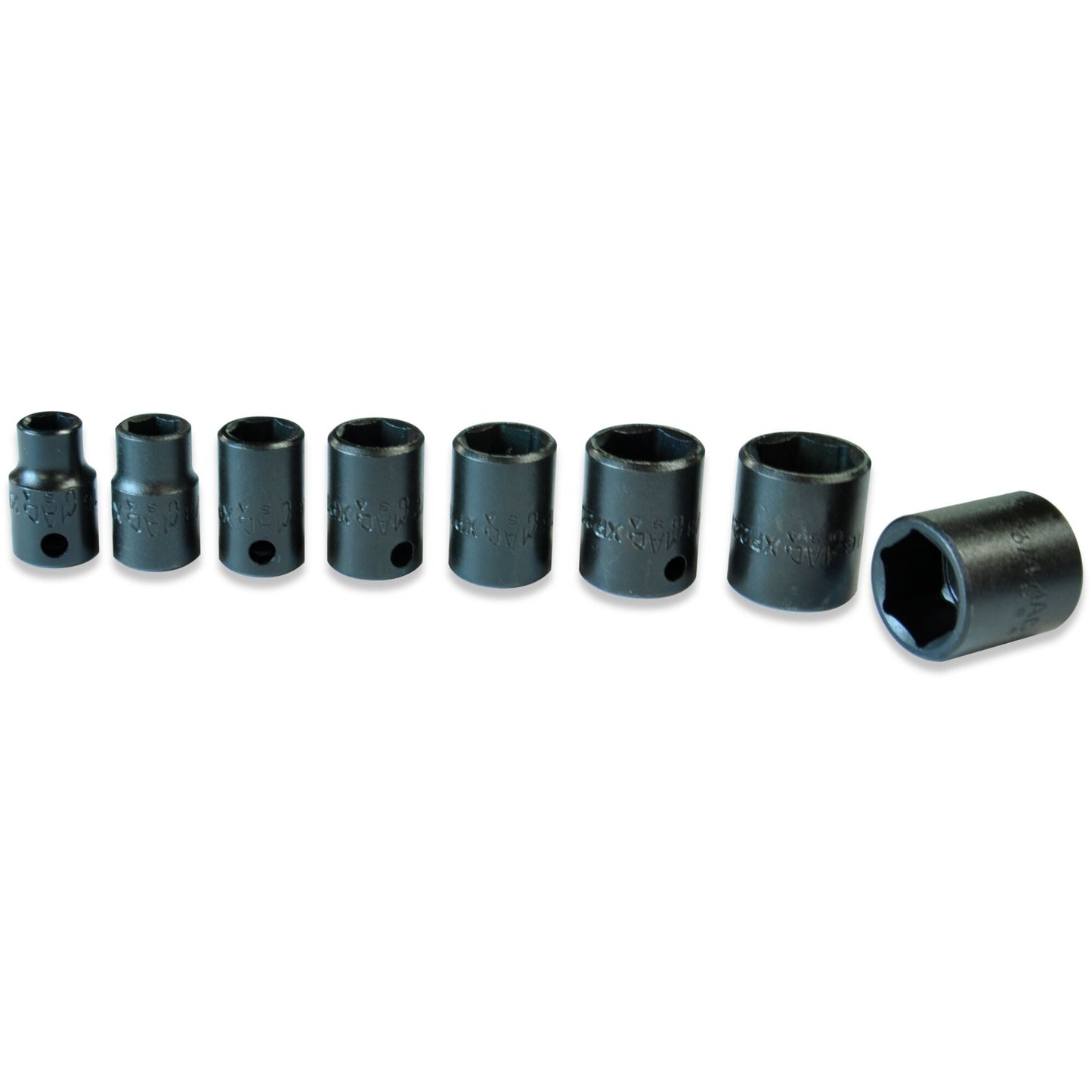 8-PC. Jeu de douilles à chocs SAE 3/8" - 6-PT.